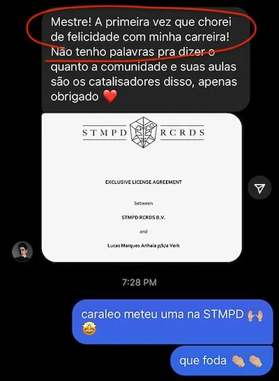Aluno conta que chorou de felicidade ao assinar contrato de licenciamento exclusivo com a gravadora STMPD RCRDS, do Martin Garrix.