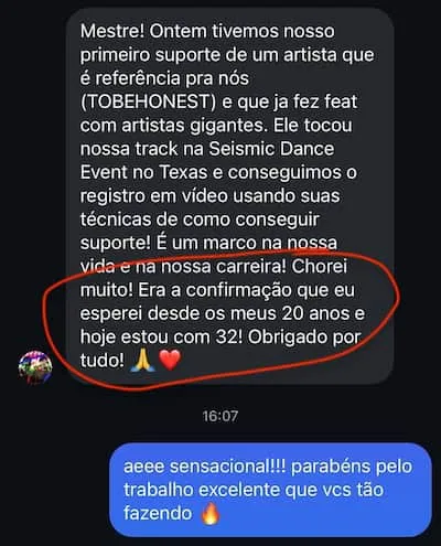 Aluno teve a track tocada pelo TOBEHONEST no Seismic Dance Event, no Texas, e diz ser um marco na carreira.
