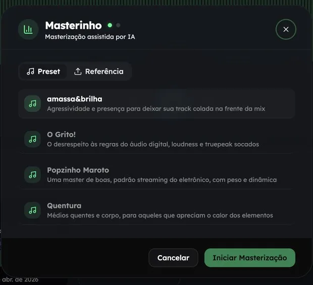 Masterinho — No nível das que você admira